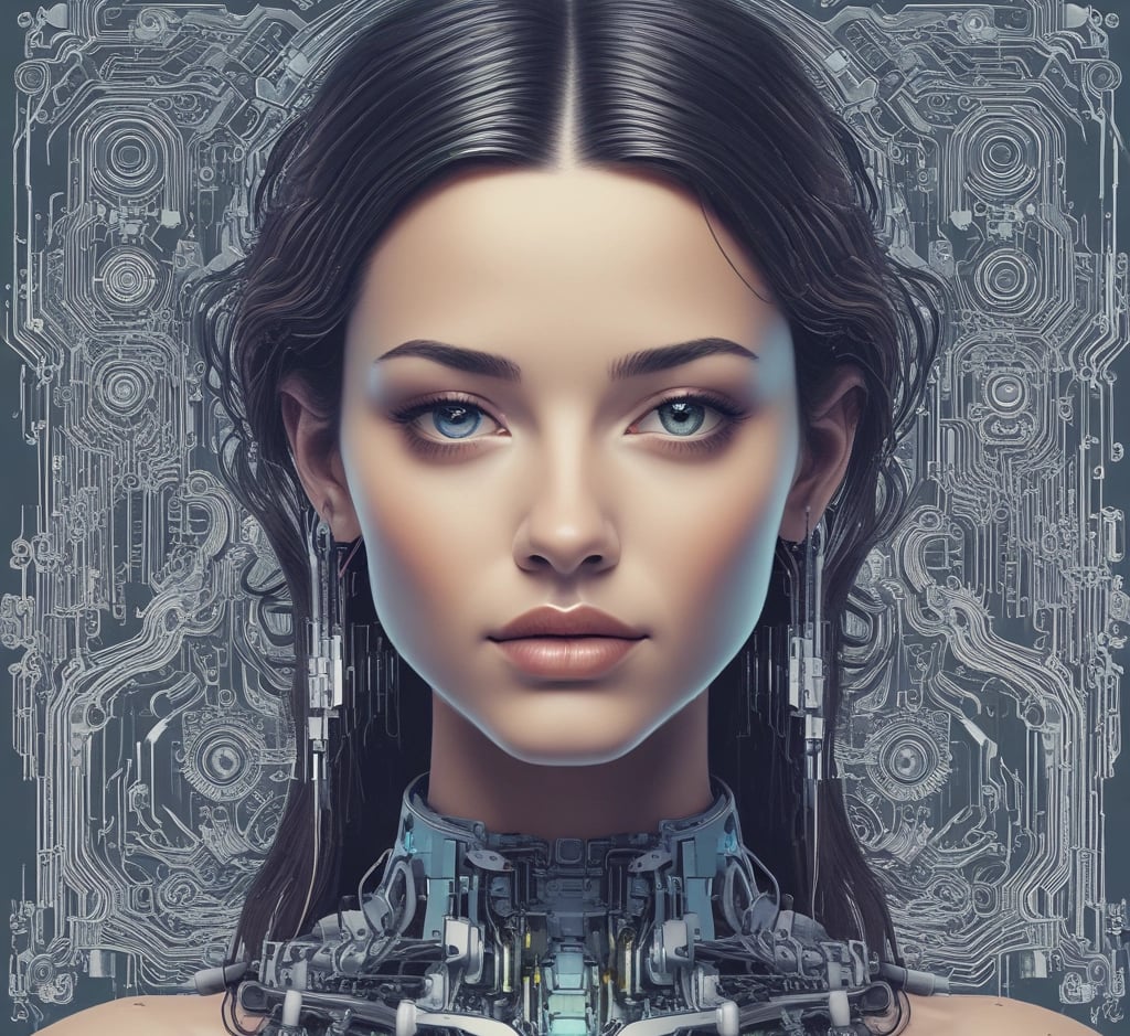 A young African entrepreneur working on a laptop with AI and digital finance icons floating around.