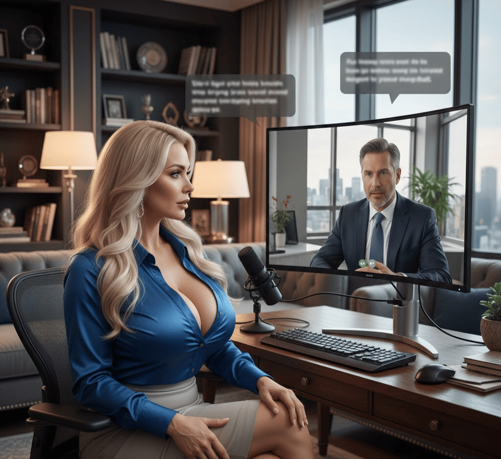 onlyfans milf discussing contract with an agency