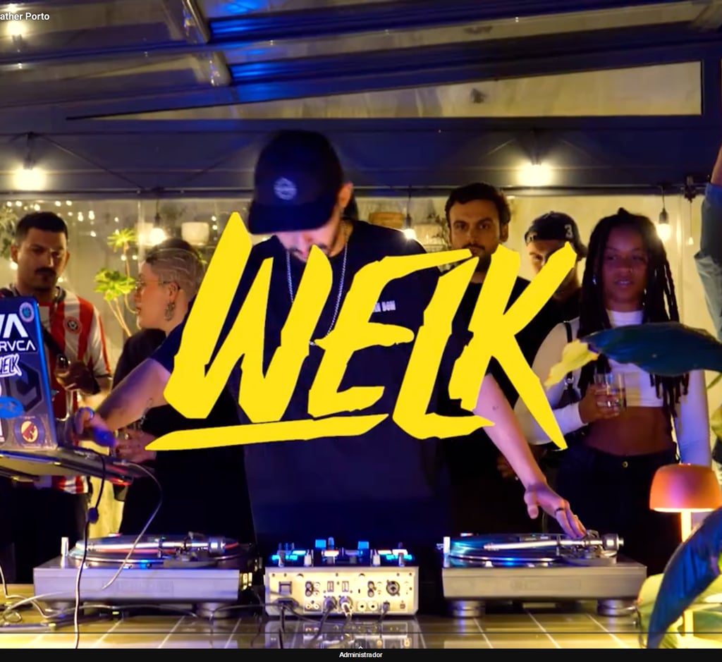 DJ Welk gravando set ao vivo no Gather Porto