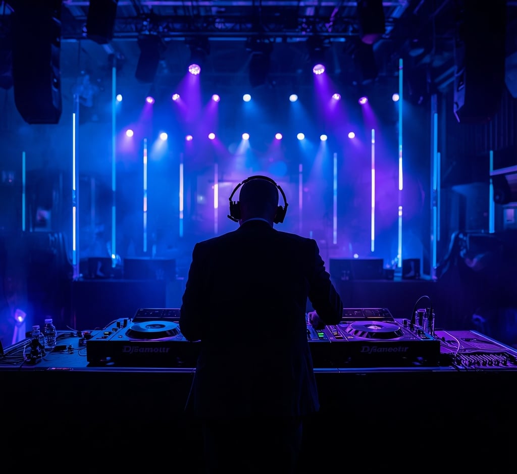 DJ profissional analisando cachê após apresentação