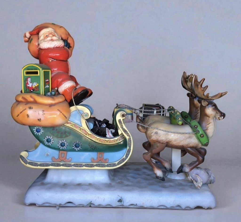 alquiler trineo papa noel con renos infantil atraccion