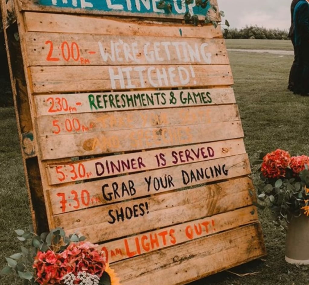 Line up palette programme mariage festival
