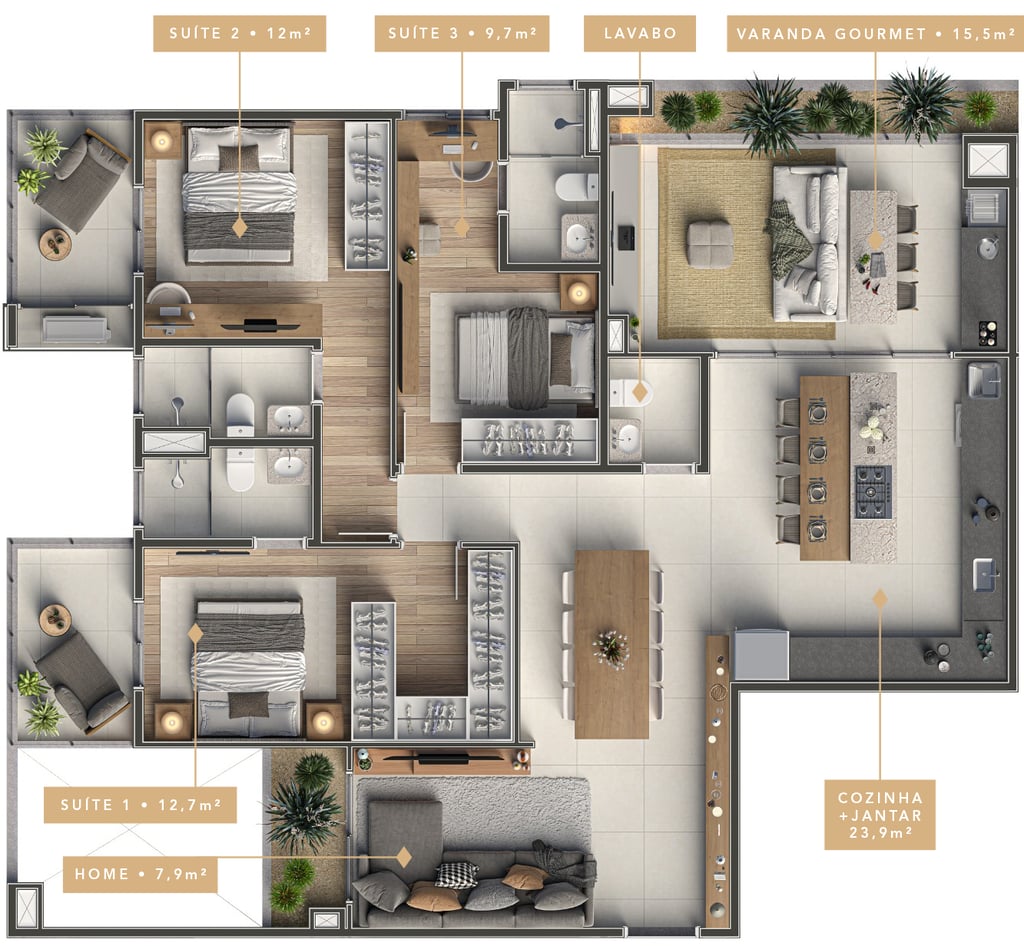 Planta 112m²