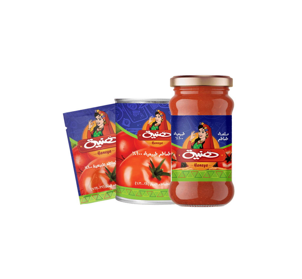 Raya FMCG's Haneya Brand: Tomato Paste for export and private label.
