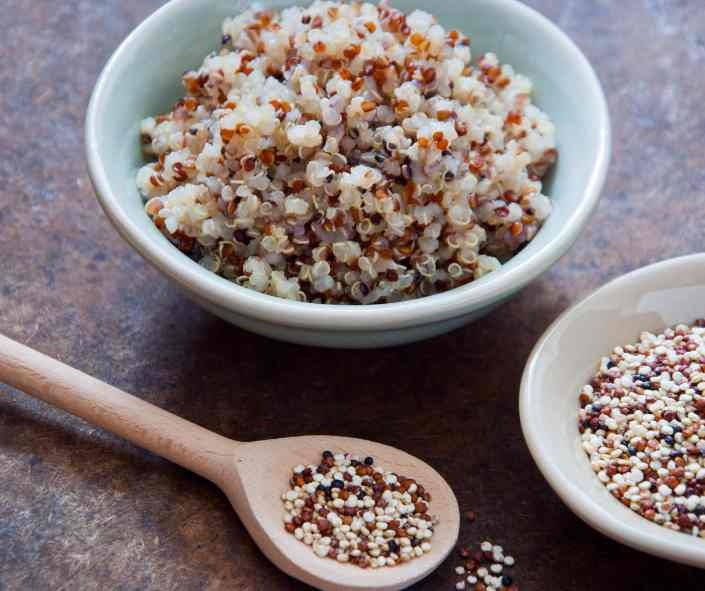 a bowl of cooked quinoa