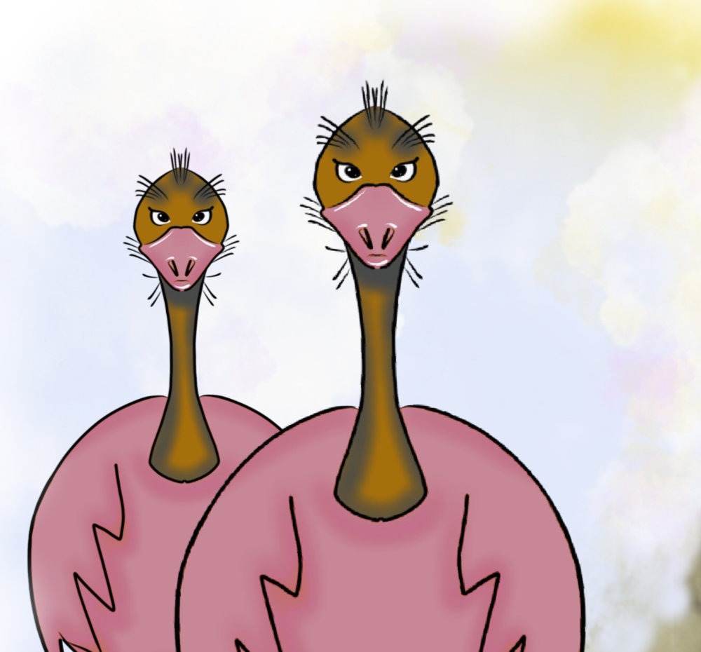 2 big birds from the bear rhymes little bear meets the voice in the cave