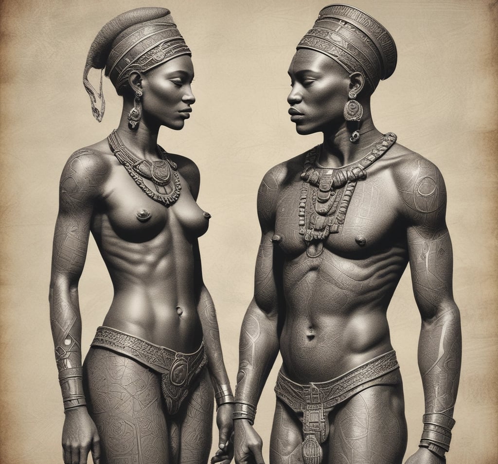 Ancient African couple pure health