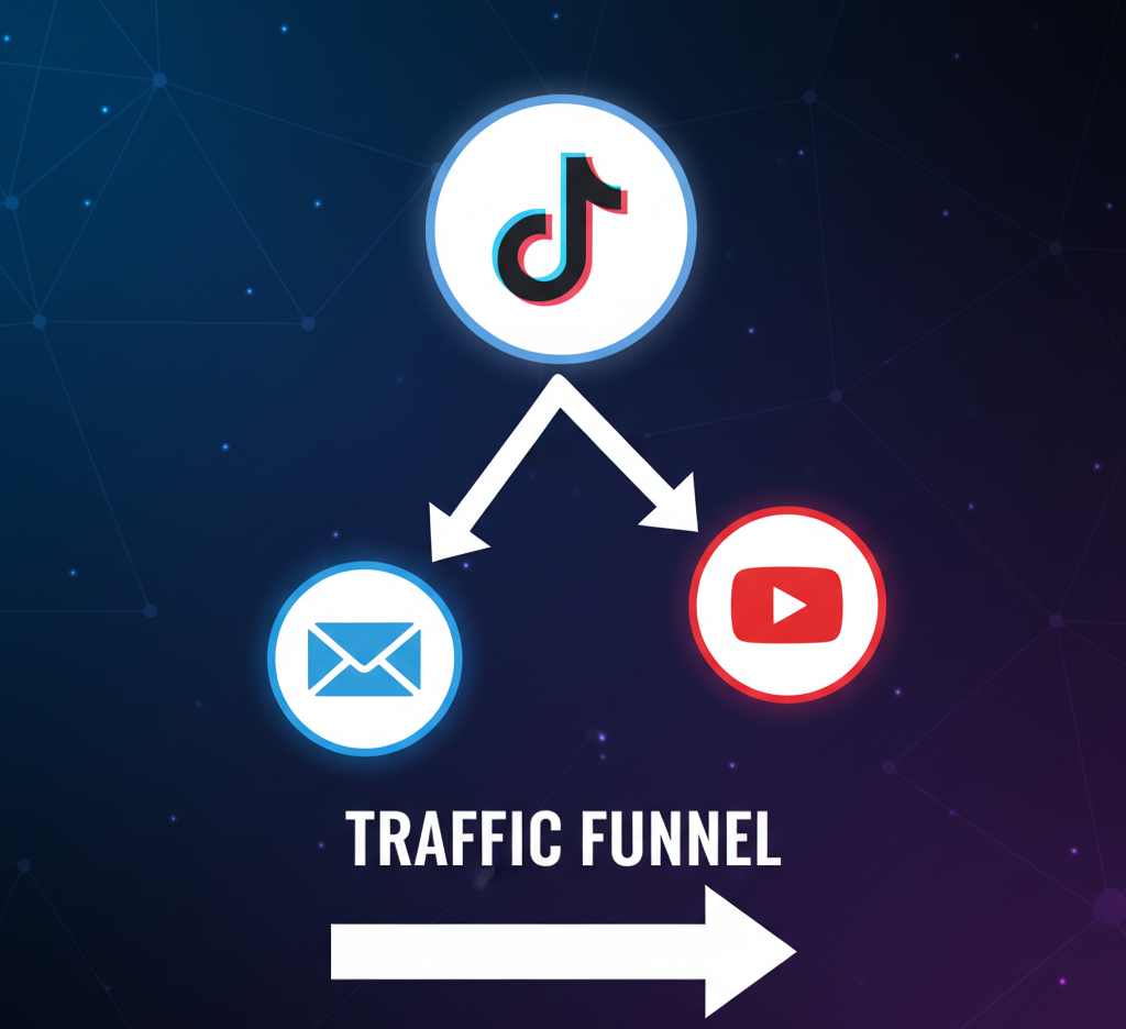 tiktok, youtube and email funnel