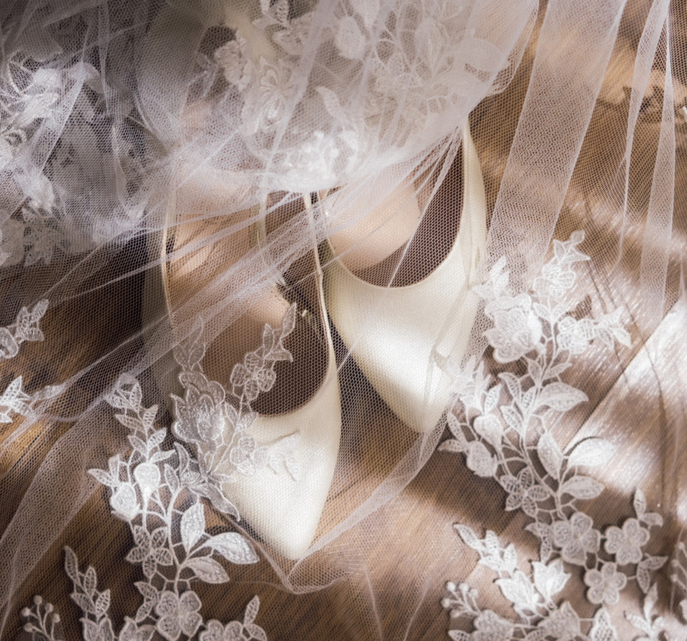 bride shoes on a wedding organized by Francesco Margaretini