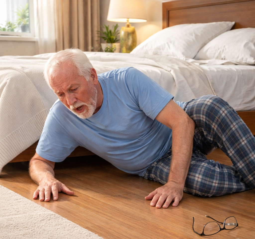 Senior Falling in their bedroom