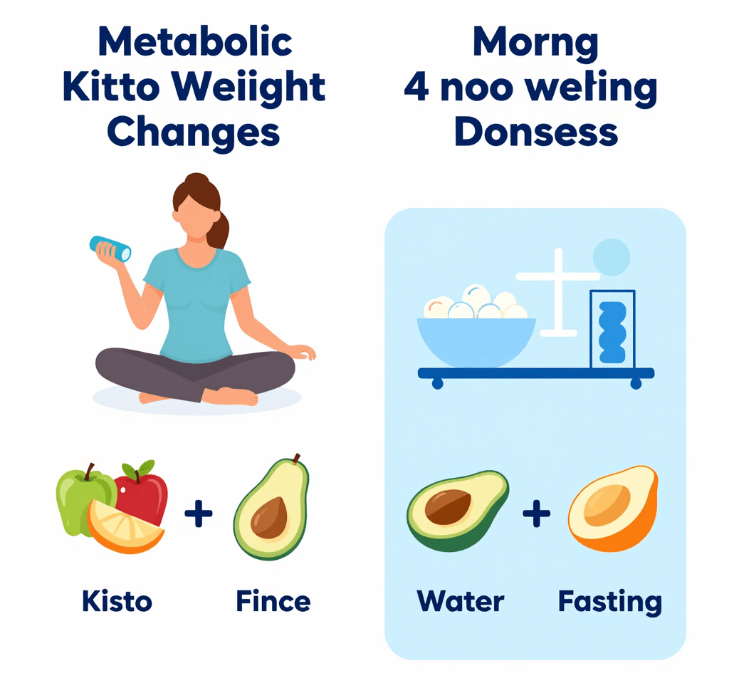 Educational comparison of 4 month keto weight loss versus average water fast risks with medical fact