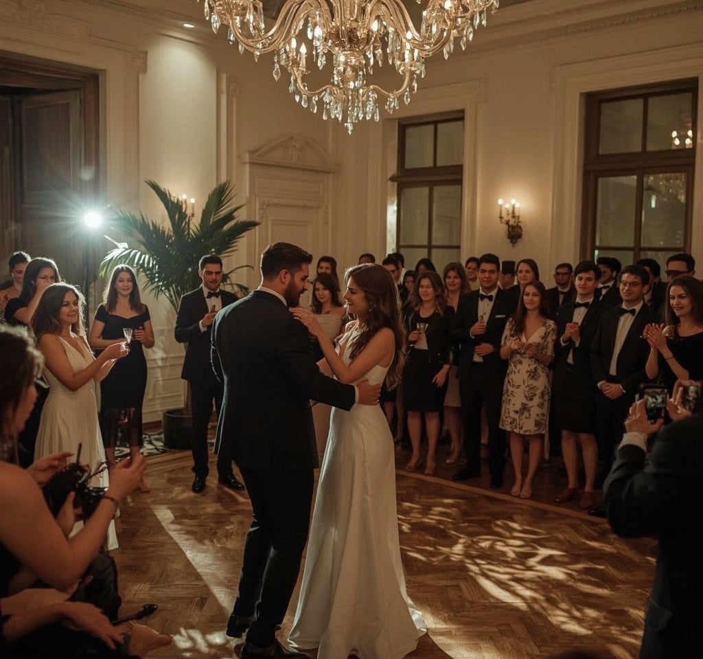 Banda ao vivo animando casamento elegante em São Paulo