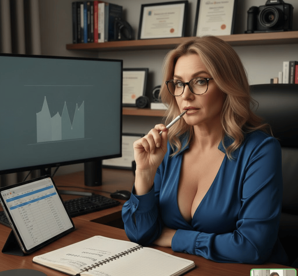 milf asking question to onlyfans agency