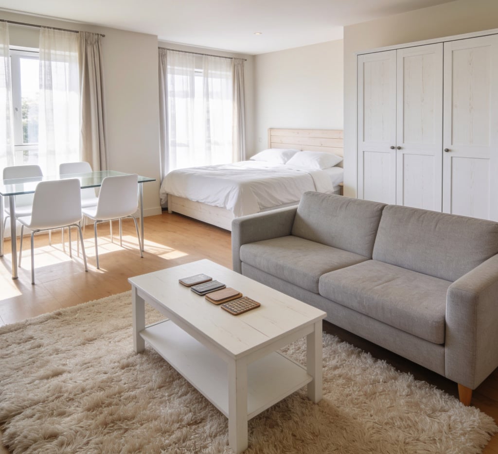 czysciutkie wnetrze airbnb