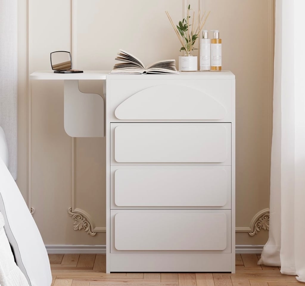 Tiny cabinet turns into bedroom, vanity, lift up top and hidden stool