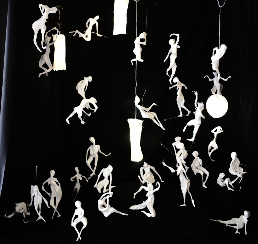 mobiles paper caracters movement sculpture