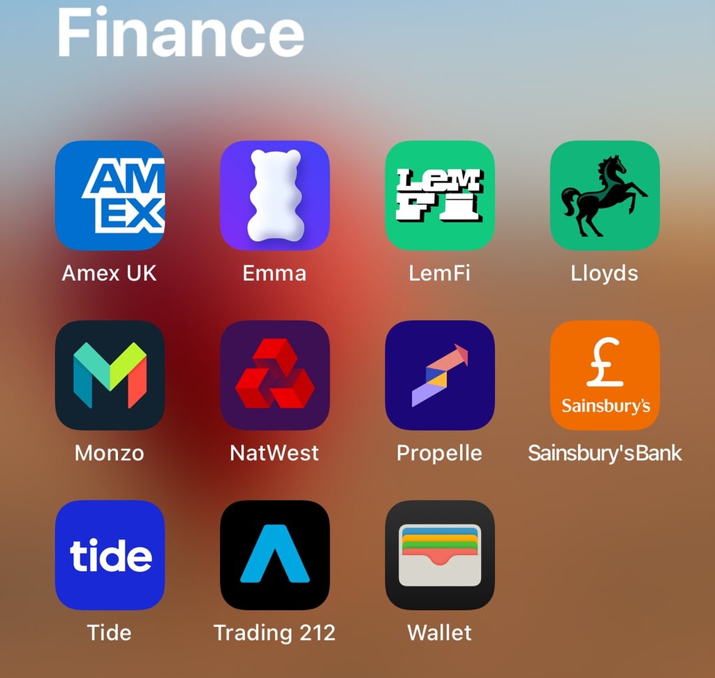 Money saving apps - AMEX, Emma, LEMFI, LLoyds, Monzo, Trading 212