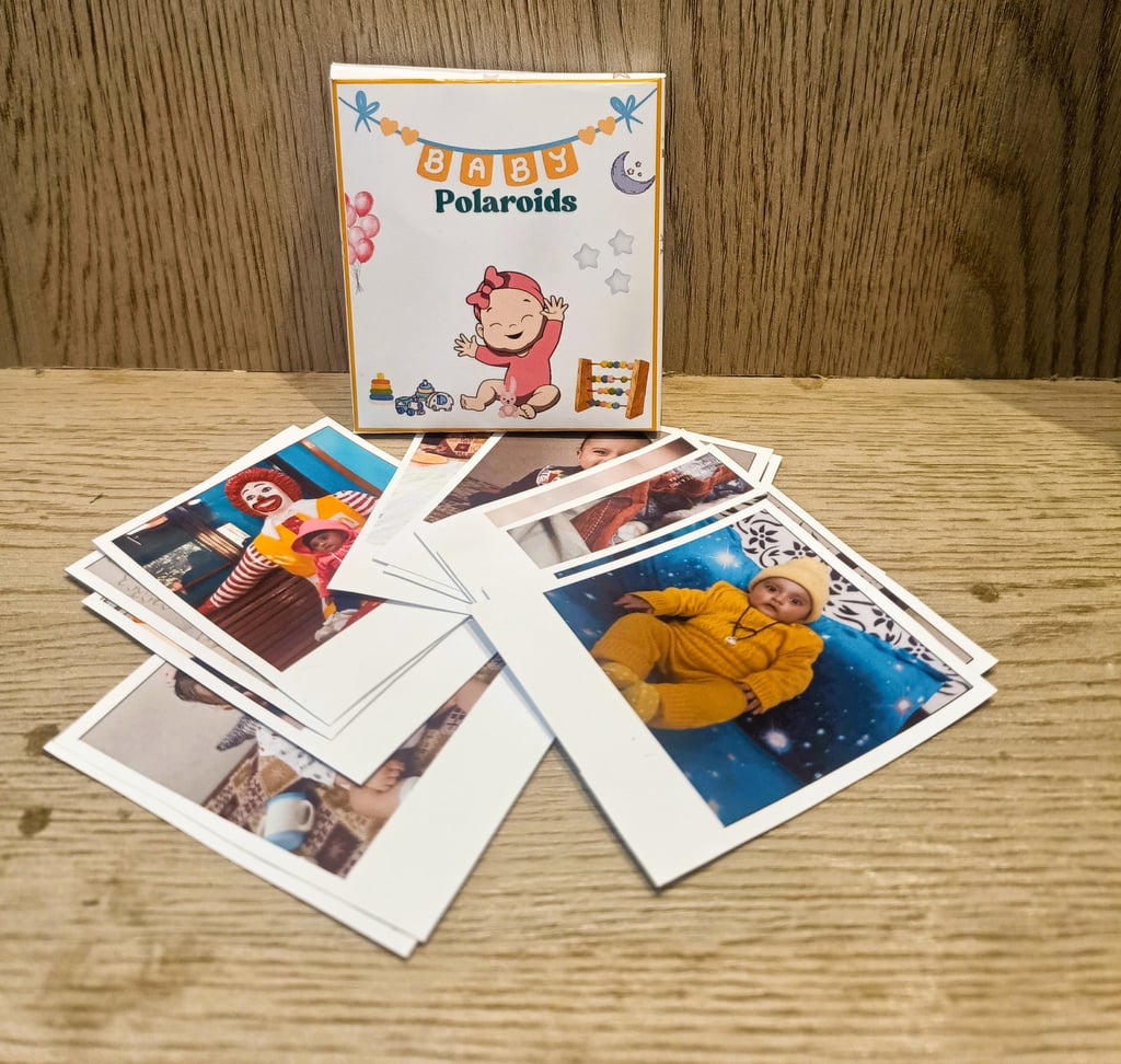 baby milestone polaroids