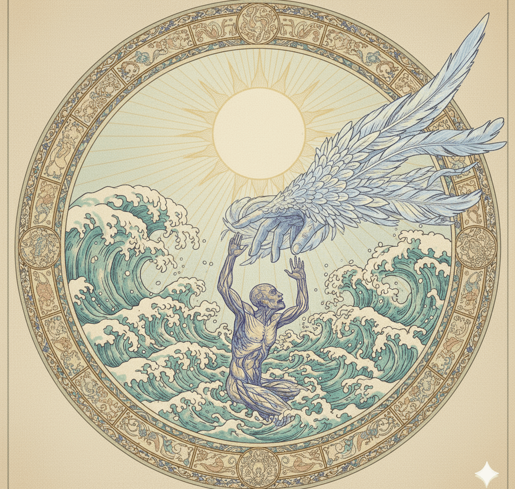 La mano De Dios que viene a socorrer al hombre en la noche oscura del alma, Rosa M Sepulveda