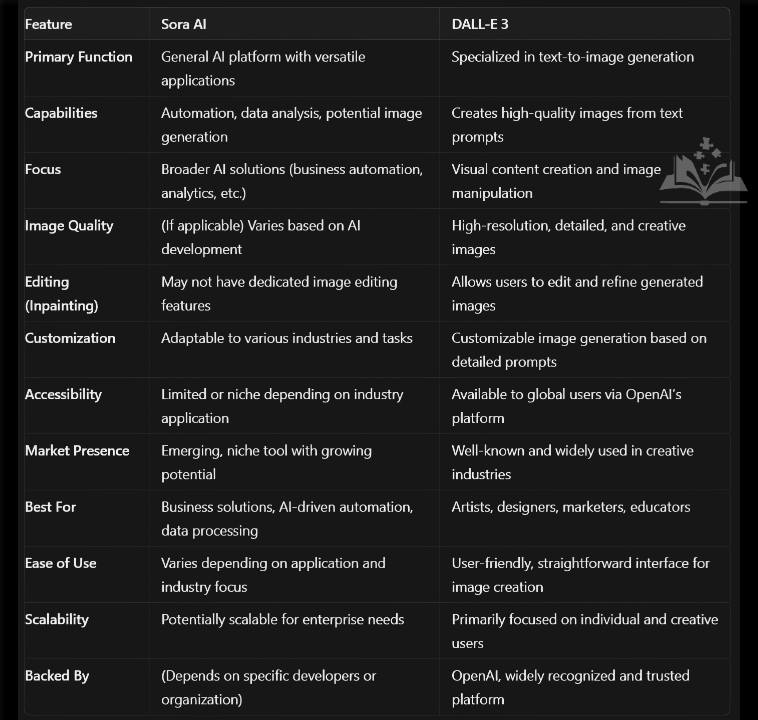 Sora AI vs. DALL-E 3: A Comprehensive Comparison of Two AI Powerhouses