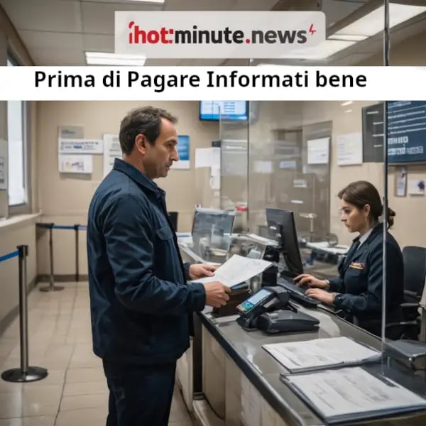 Contribuente allo sportello dell'Agenzia delle Entrate riceve consulenza sulla rottamazione delle ca