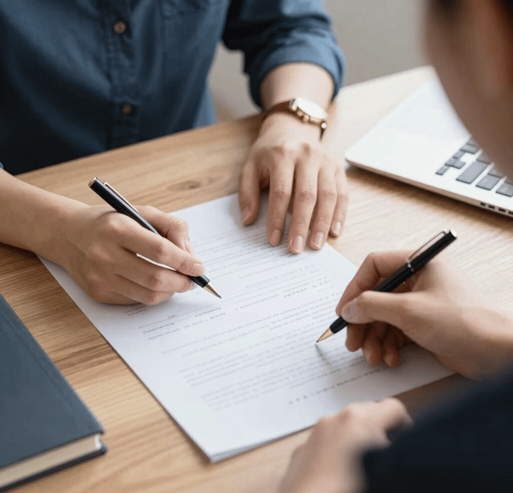 a magnifying glass sitting on top of a piece of paper