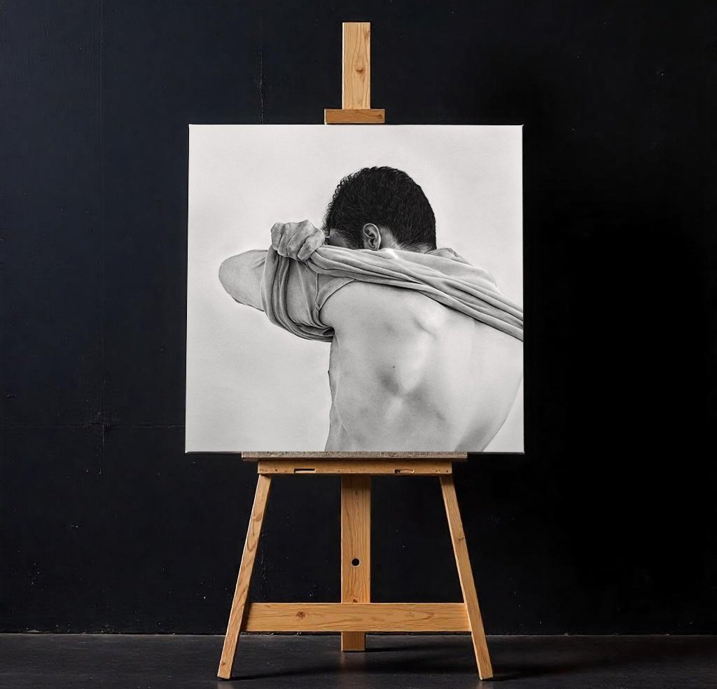 Obra de arte original "Vulnerablemente Fuerte" de Aria De Zabal sobre caballete