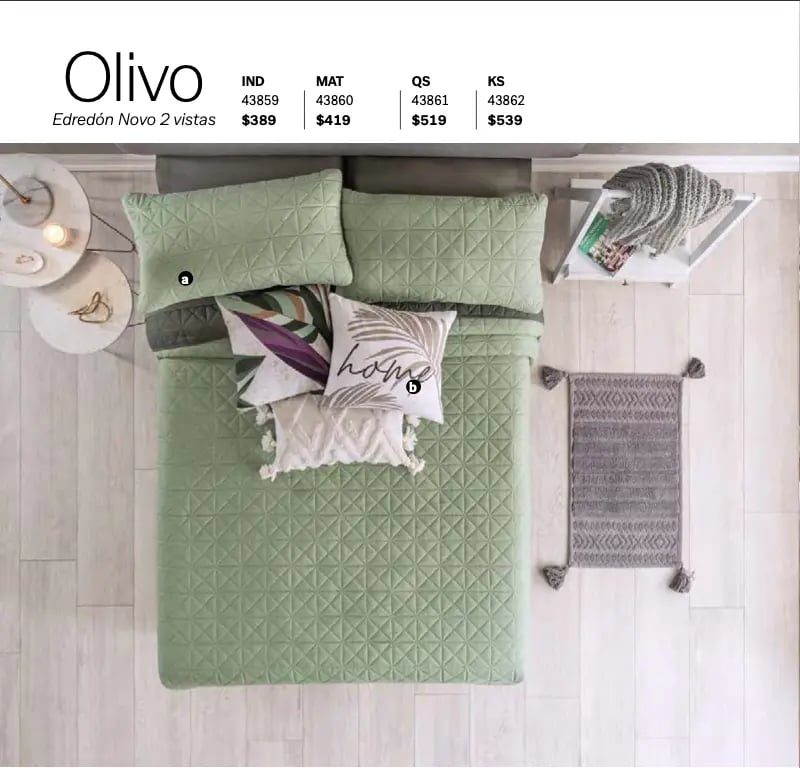 Edredón dos vistas modelo Novo Olivo de la marca Vianney