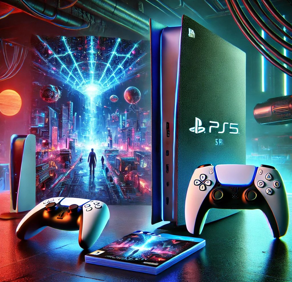 a video game console with a controller and two controllers