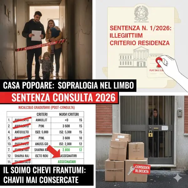 "Sentenza Consulta 2026: ricalcolo graduatorie e nuovi criteri ISEE per case popolari e bonus".