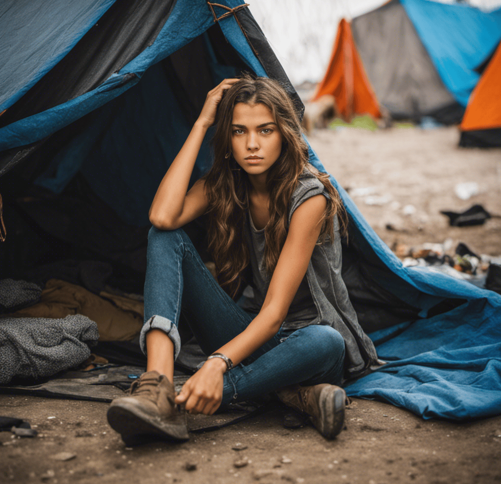 freakishly beautiful homeless girl