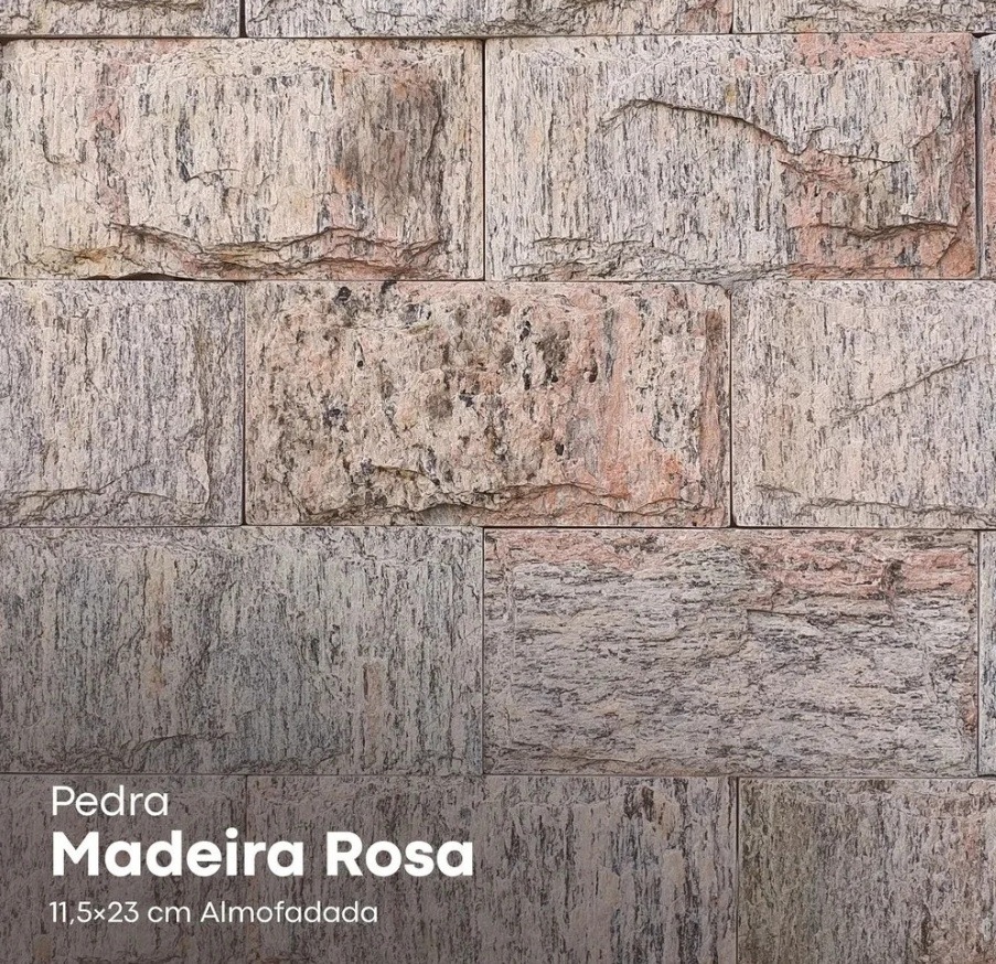 pedra madeira rosa serrada 11,5x23 no palete direto da pedreira jazida própria, piso e parede linda