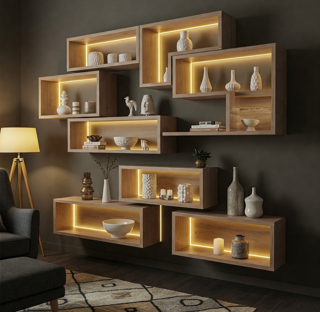 meuble lumineux de rangement-ar style