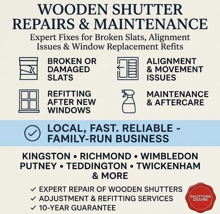 Plantation Shutter Repairs, Maintenance & Advice