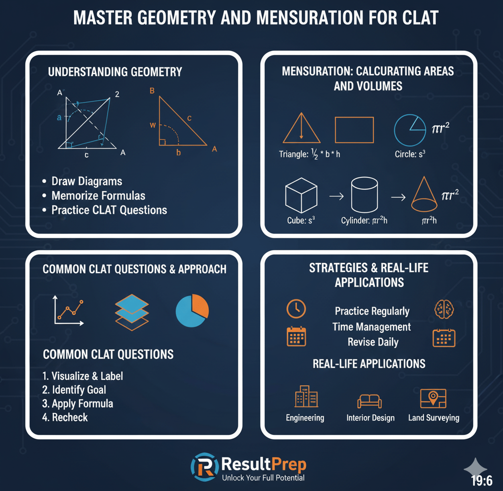 An abstract illustration for Quantitative Techniques, featuring interconnected geometric shapes (tri