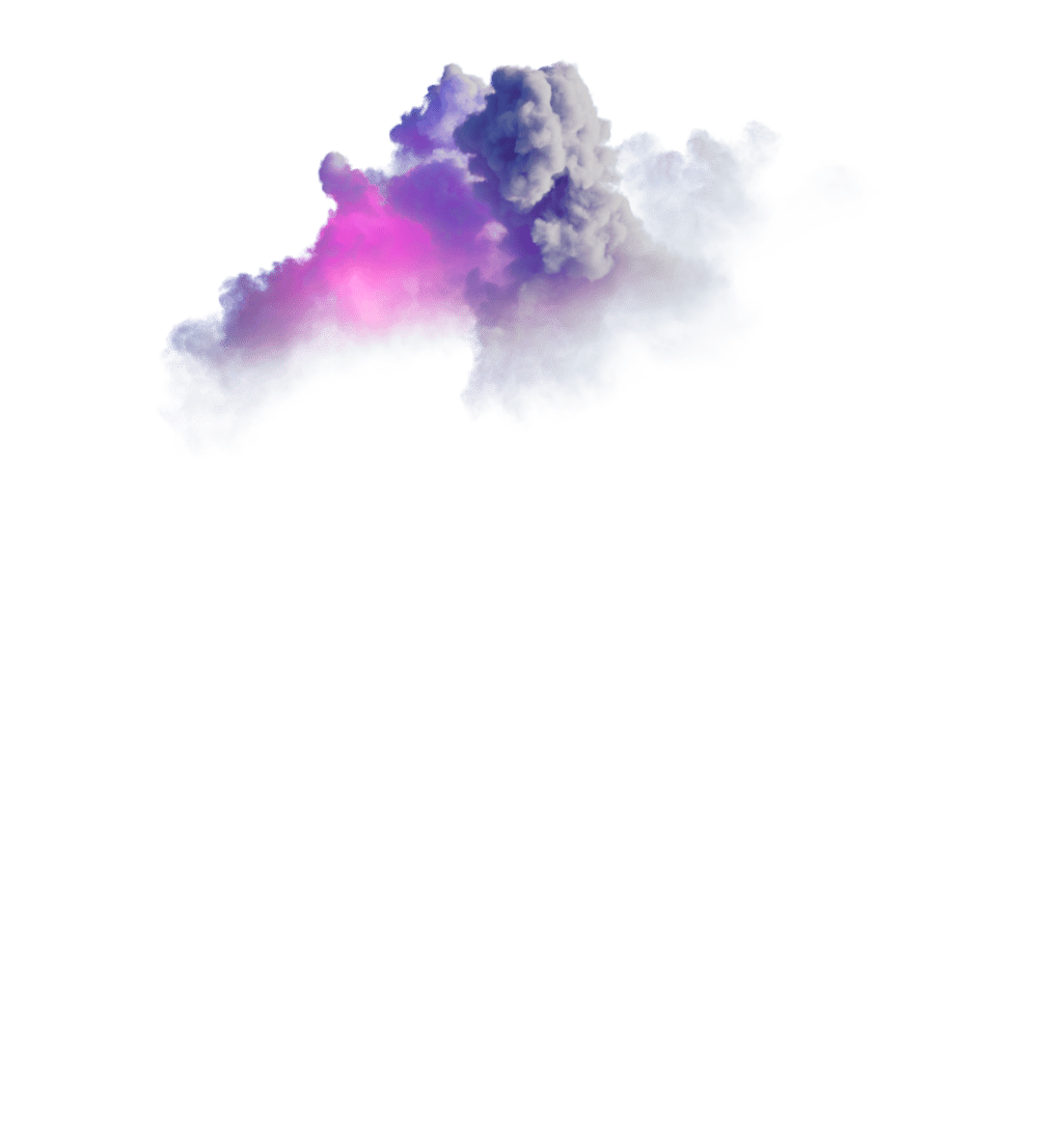 a cloud with a pink and purple cloud