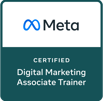 certificado da Meta "Certified Digital Marketing Associate Trainer"