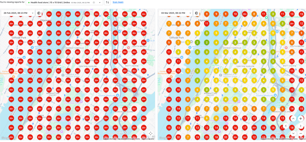 health food store before and after google maps grid in harlem