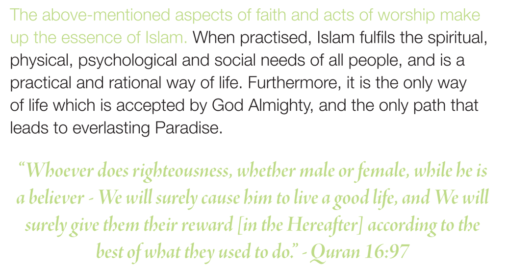 The concept of worship in islam