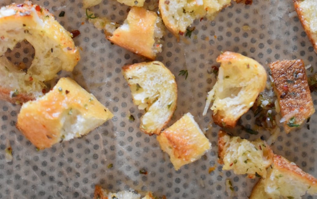 bread on a baking sheet