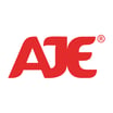 Logo institucional de AJE en formato cuadrado, empresa de bebidas cliente de Peru Impress para impresión de etiquetas, empaqu