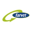 Logo de Farvet con tipografía blanca sobre fondo azul y un óvalo verde con flecha, empresa peruana de biotecnología enfocada 