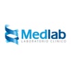 Logo de Medlab, laboratorio clínico especializado en análisis médicos en Perú, cliente de Peru Impress para impresión de etiq