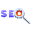 3d text spelling S E O with a magnifying glass on O representing Search engine optimization.