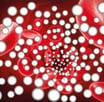 Globules rouges avec une grande quantité de molécules d'oxygène.