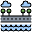 a train with a sky background and clouds