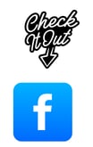 a facebook logo with the words check it out