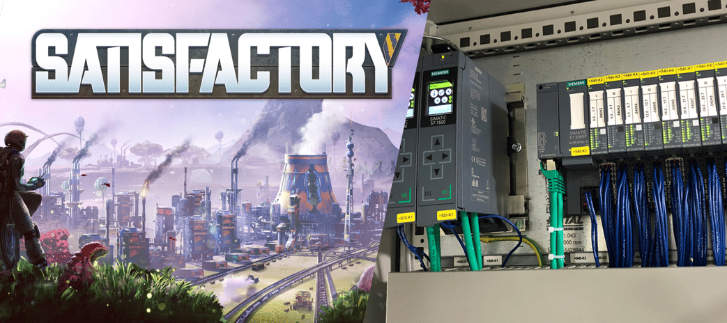 Live industrial PLC simulation inspired by Satisfactory, using TIA Portal and Microsoft Azure.