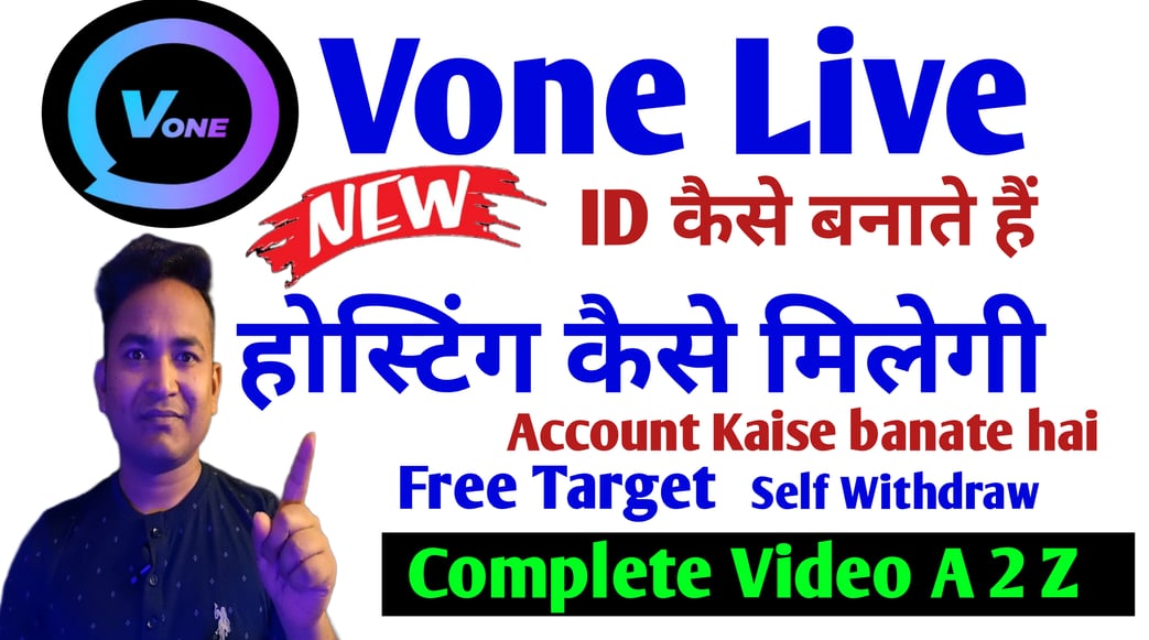 a man with a phone and a phone with the words vote live on it