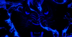 Motion frame - Jaguar roaring with blue splashes and dark background